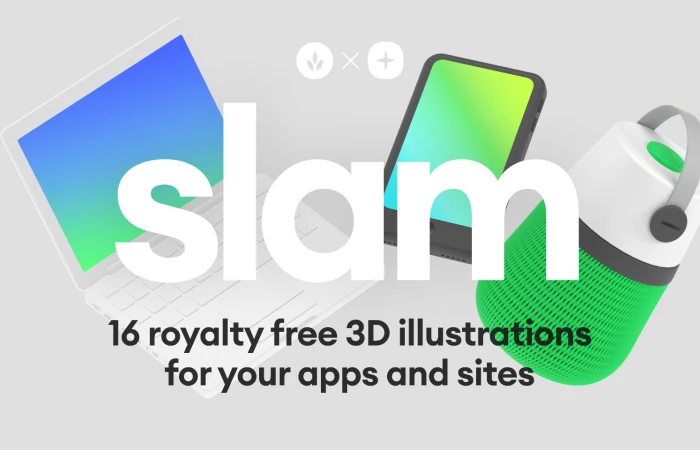 Slam Illustrations  - Free Figma Template