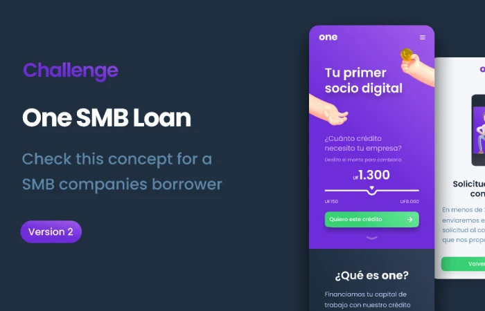 SMB Business Loan - One  - Free Figma Template