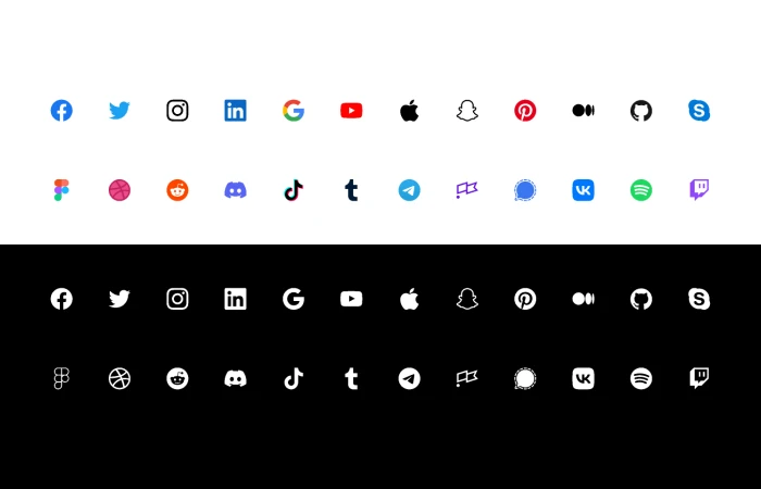 Social Icons  - Free Figma Template