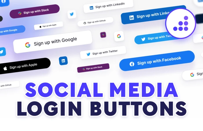 Social Media Login Buttons | BRIX Templates  - Free Figma Template