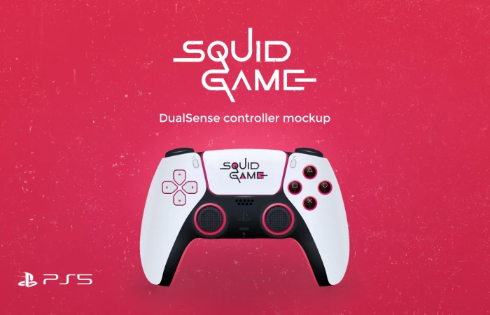 Squid Game - PS5 Controller UI [Mockup]  (Community)  - Free Figma Template