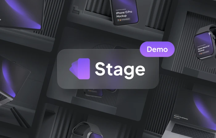 Stage 3D Mockup Builder | Demo Version  - Free Figma Template