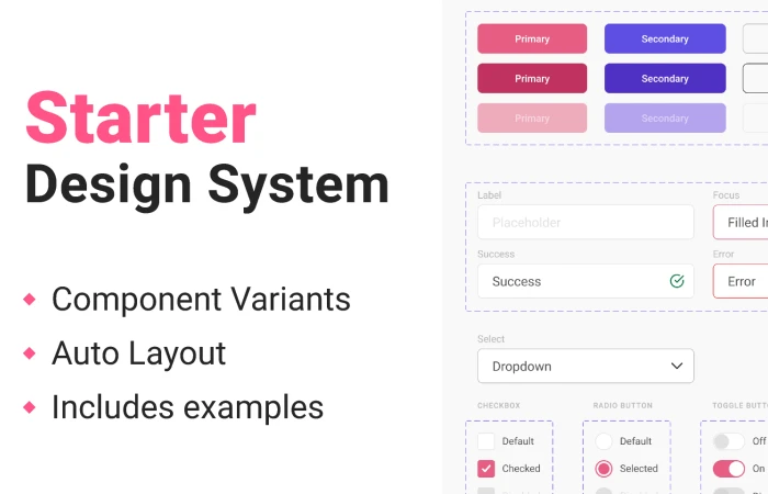 Starter Design System  - Free Figma Template