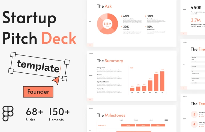 Startup Pitch Deck  Basic  - Free Figma Template
