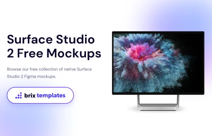 Surface Studio 2 Free Mockups | BRIX Templates  - Free Figma Template