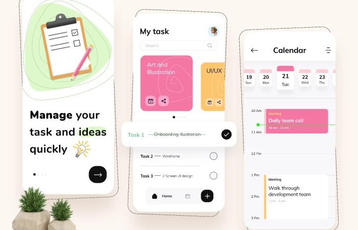 Task Manager App  - Free Figma Template