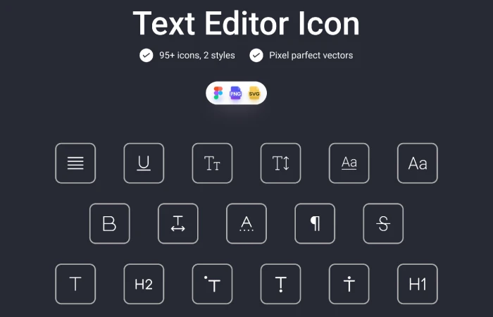 Text Editor Icon  - Free Figma Template