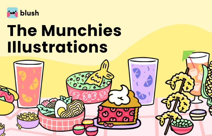 The Munchies Free Illustrations  - Free Figma Template
