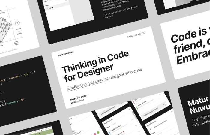 Thinking in Code for Designer  - Free Figma Template