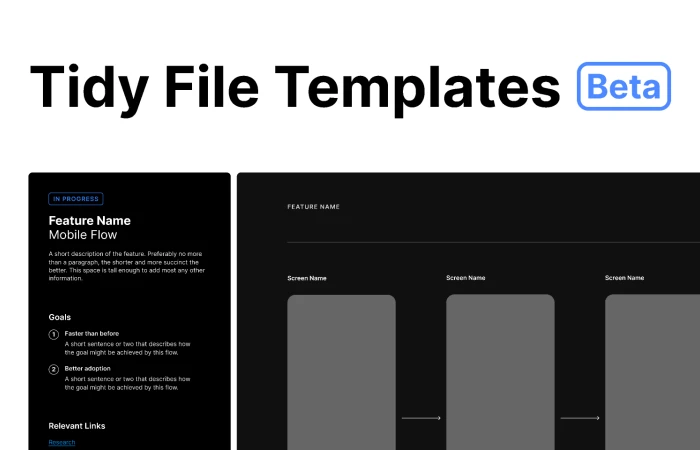 Tidy File Templates  - Free Figma Template