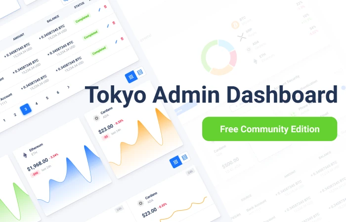 Tokyo Free White Admin Dashboard  - Free Figma Template