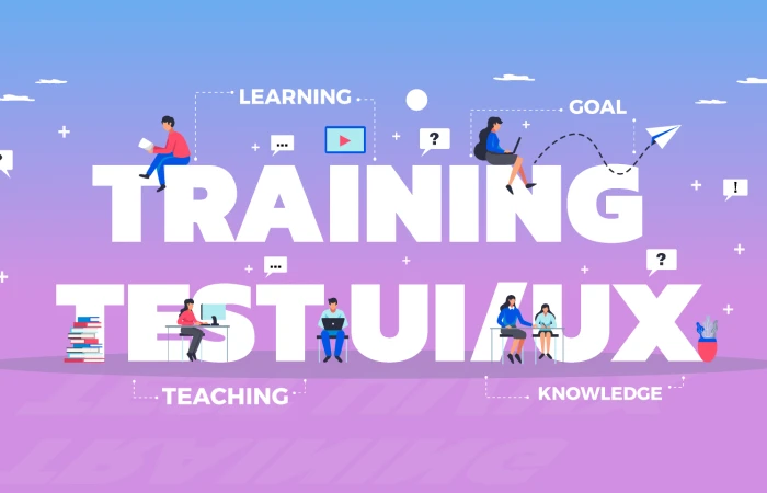 Training Test UI/UX illustrations banner  - Free Figma Template