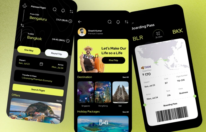 Travel Mobile iOS Application  - Free Figma Template