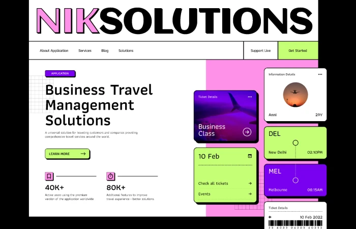 Travel Solutions - Website  - Free Figma Template