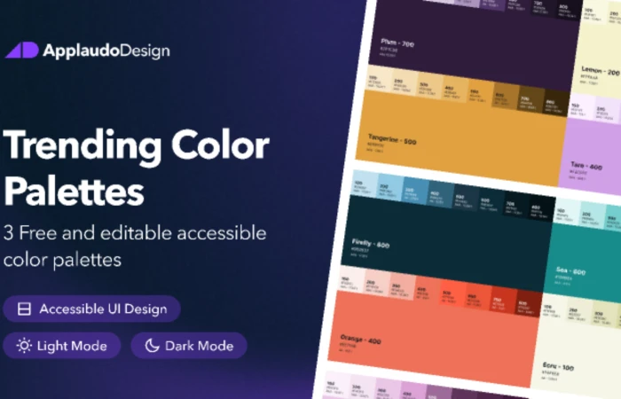 Trending Color Palettes  - Free Figma Template