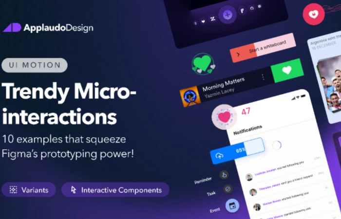Trendy Micro-interactions  - Free Figma Template