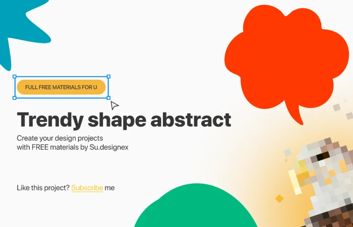 trendy shape abstract  - Free Figma Template