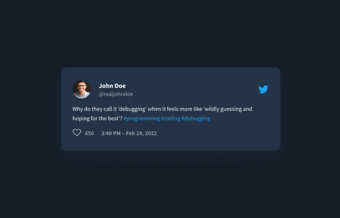 Twitter Embed  - Free Figma Template