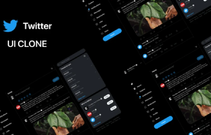 Twitter UI Clone Design  - Free Figma Template