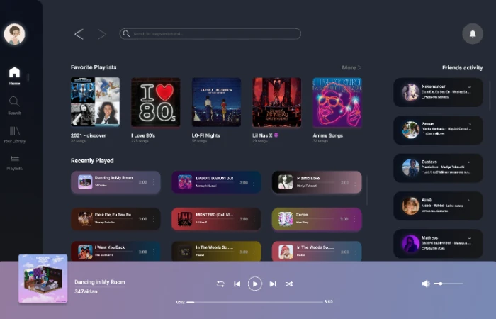 UI - Music App  - Free Figma Template
