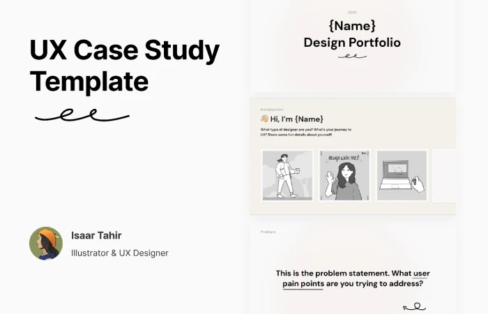 UX Case Study Template  - Free Figma Template