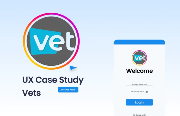 UX Case Study Vets  - Free Figma Template