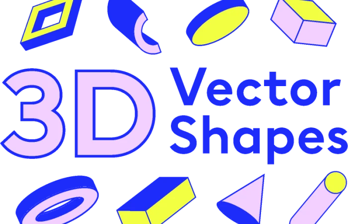 Vector 3D Shapes  - Free Figma Template