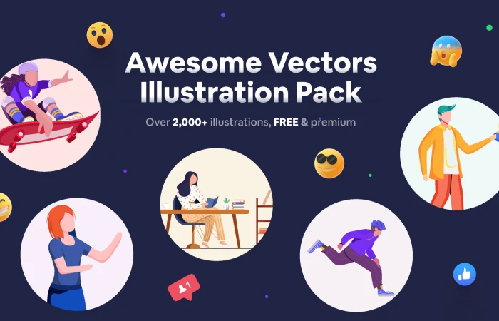 Vectors Illustration Pack  - Free Figma Template