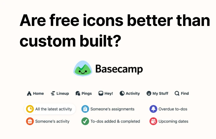 We changed Basecamp's icons  - Free Figma Template