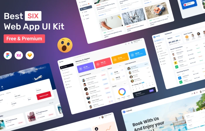 Web App UI Kit  - Free Figma Template