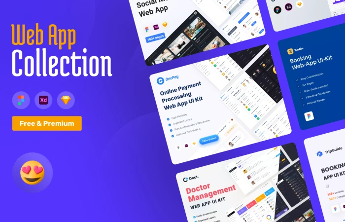Web App UI Kit Collection  - Free Figma Template