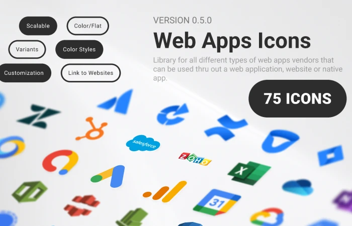 Web Apps Icons  - Free Figma Template
