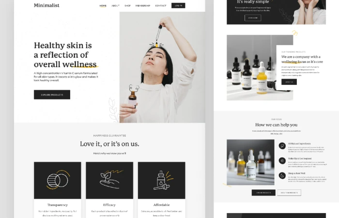 Website - Minimalist  - Free Figma Template