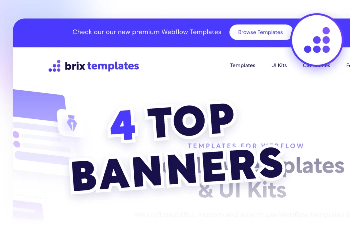 Website Top Notification Bar | BRIX Templates  - Free Figma Template