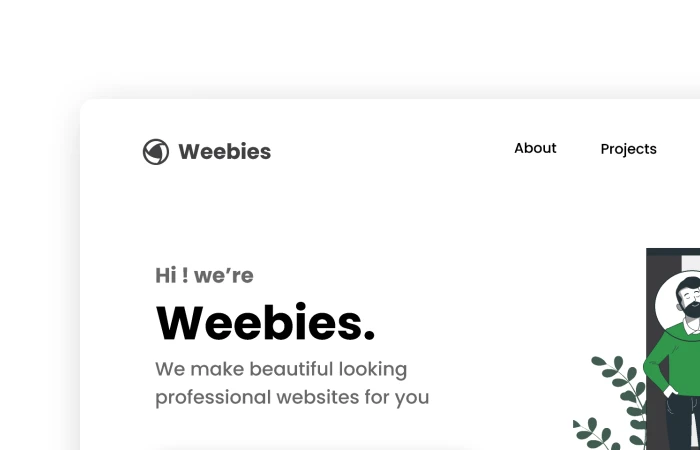 Weebies -Agency website homepage  - Free Figma Template