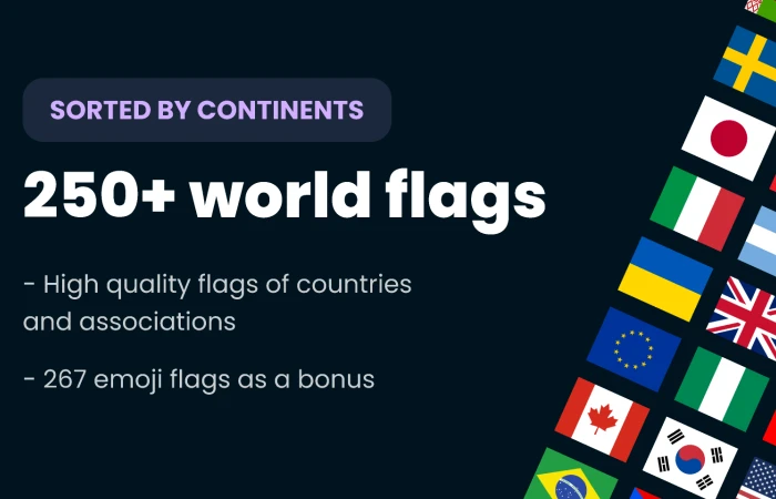 World Flags by Continents  - Free Figma Template