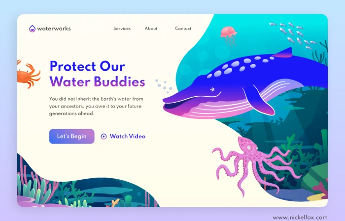 World Water Day Landing Page  - Free Figma Template