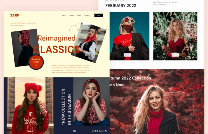 ZARF- Women Fashion Store Landing Page  - Free Figma Template