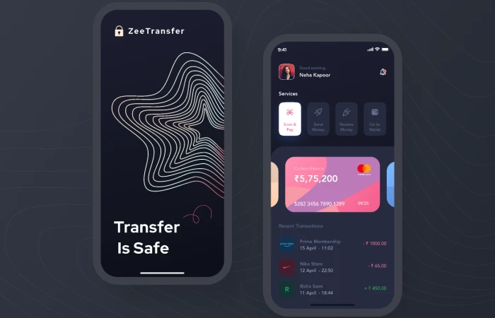 ZeeTransfer - Transfer money mobile app  - Free Figma Template