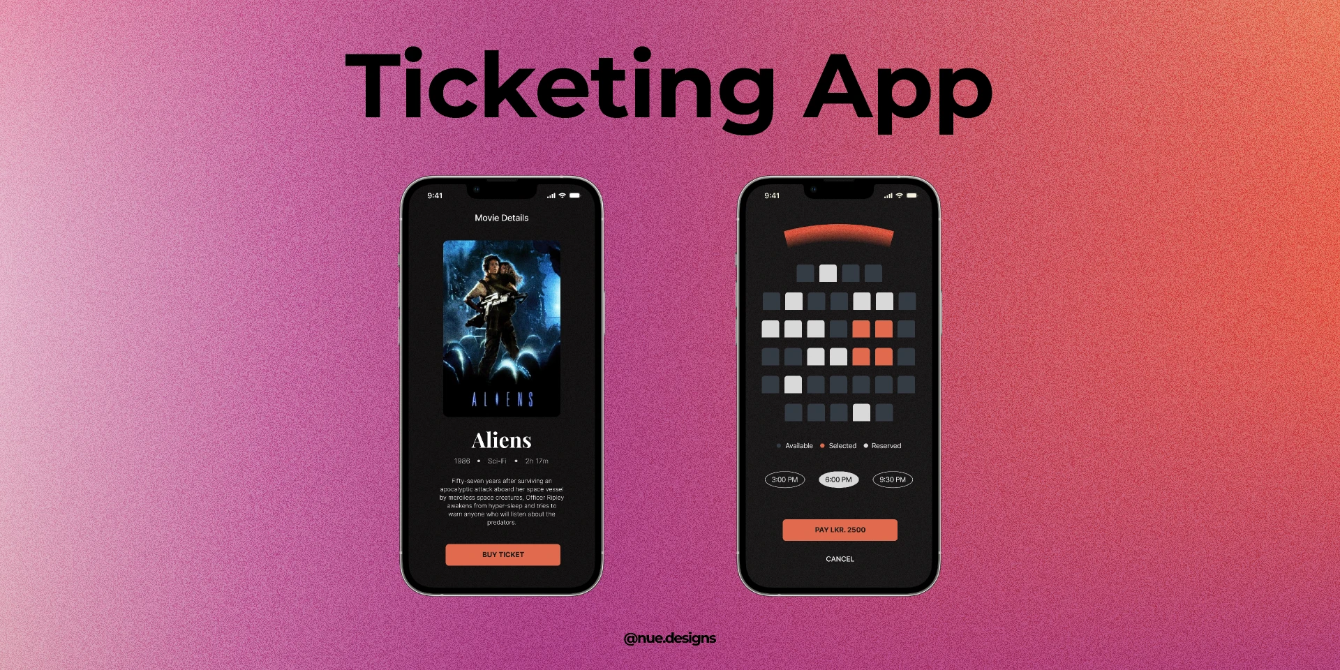 Ticketing App for Figma and Adobe XD