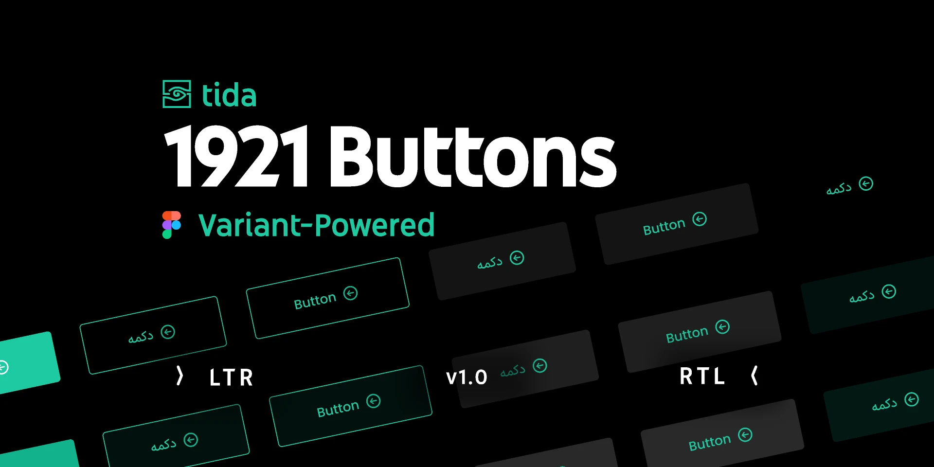Tida Buttons Variants for Figma and Adobe XD