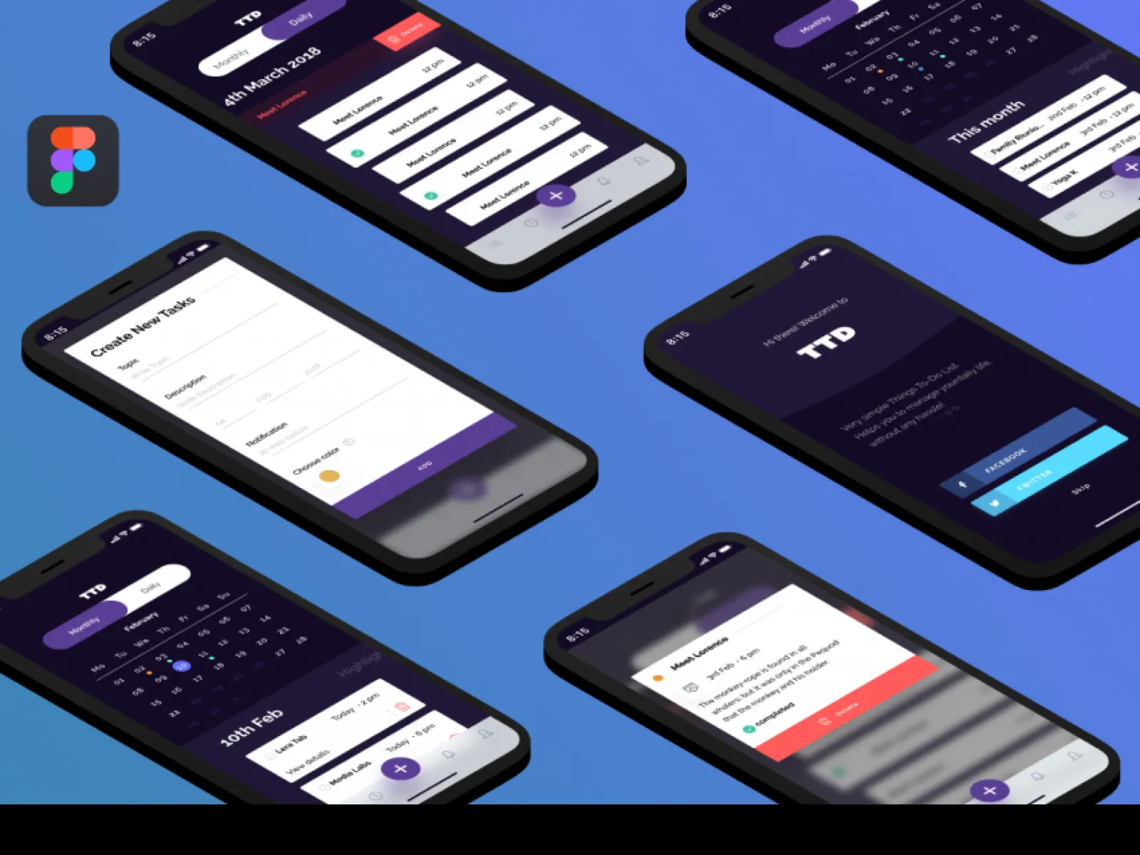To Do App Design  - Free Figma Template
