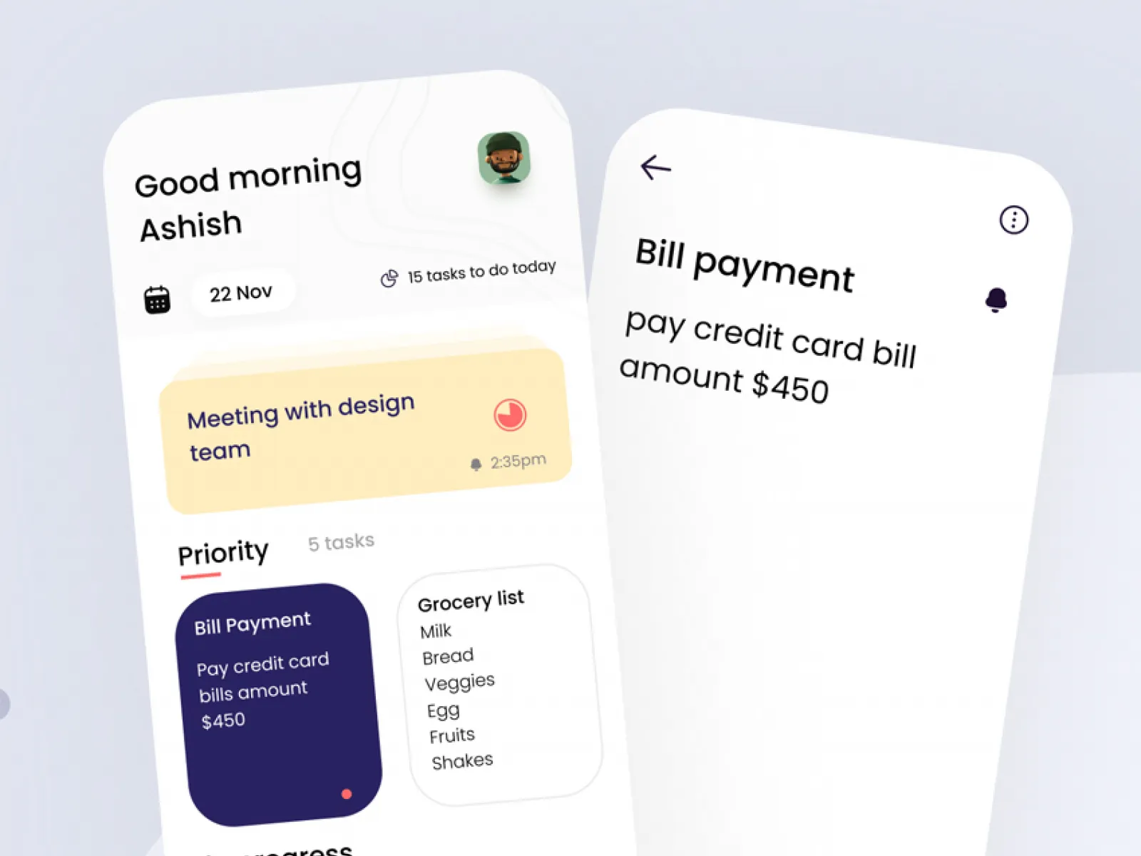 To-Do List App UI Kit  - Free Figma Template