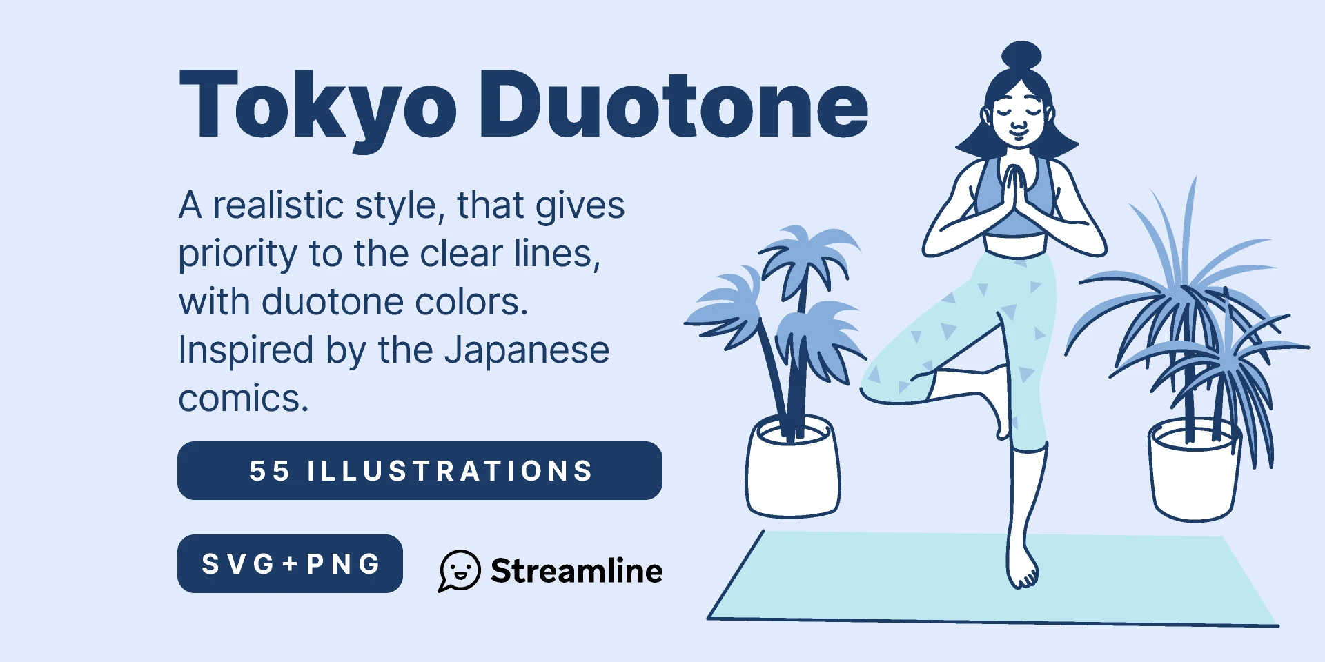 Tokyo Duotone Illustration Free Set for Figma and Adobe XD