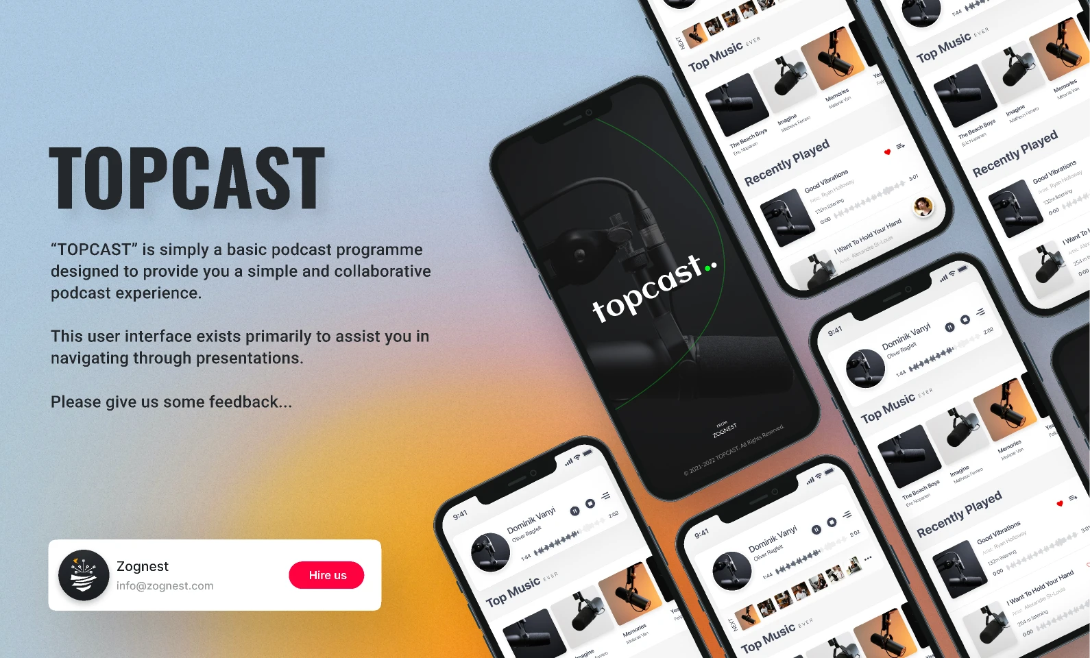 Topcast for Figma and Adobe XD