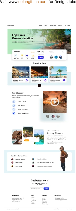 Travel Agency Website design for Figma and Adobe XD