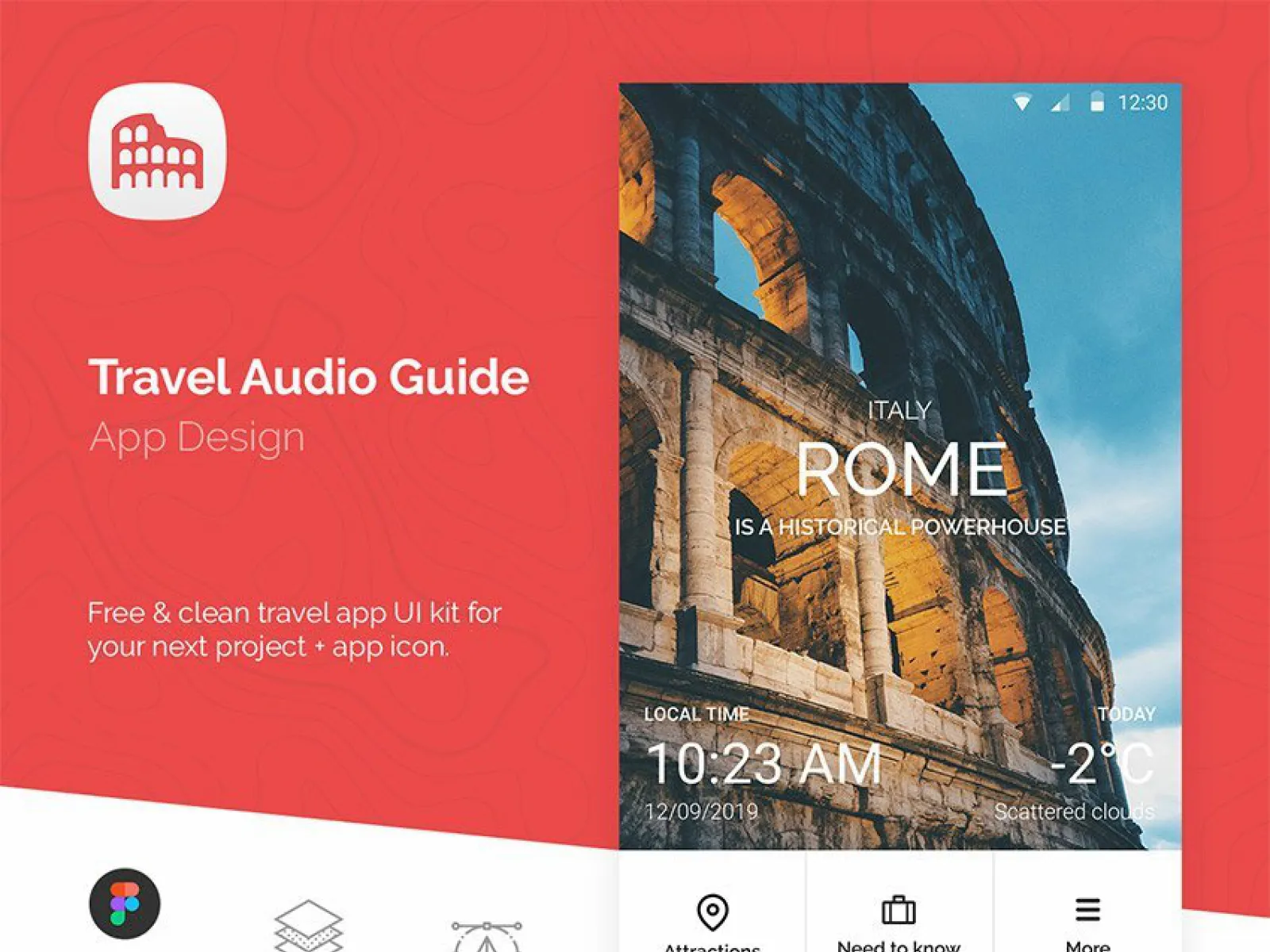 Travel Guide App Design  - Free Figma Template