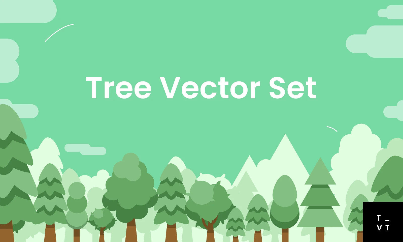 Tree Vector Set for Figma and Adobe XD