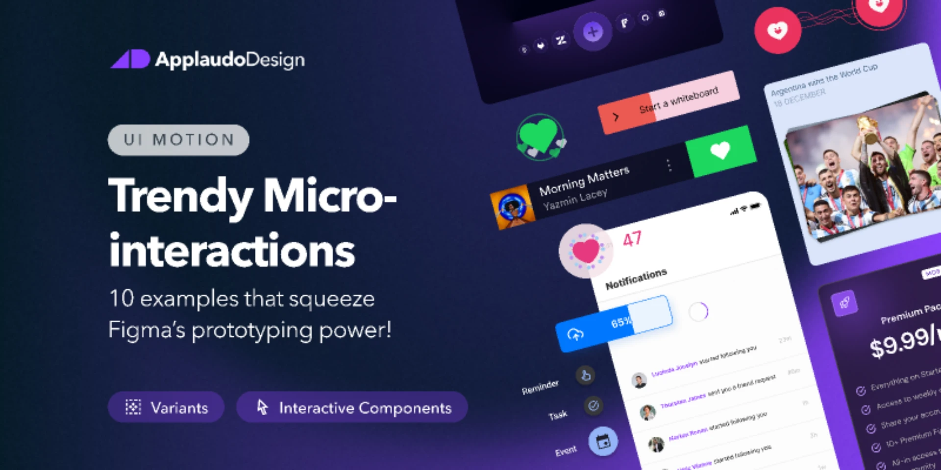 Trendy Micro-interactions for Figma and Adobe XD