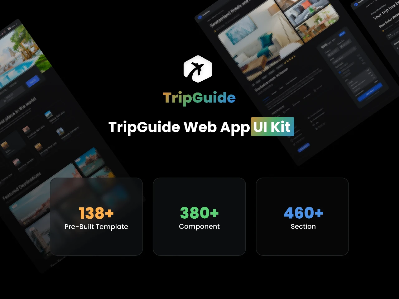 TripGuide Booking web app for Figma and Adobe XD